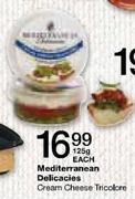 Mediterranean Delicacies Cream Cheese Tricolore-125g each
