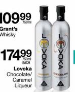 Lovoka Chocolate/Caramel Liqueur-750ml Each
