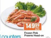 Frozen Pink Prawns Head-On-2kg box