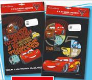 Cars A4 Book Jackets -5's Pack