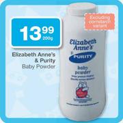 Elizabeth Anne's & Purity Baby Powder-200g