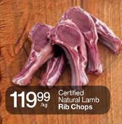 Certified Natural Lamb Rib Chops-Per kg 