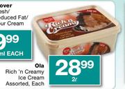 Ola Rich'n Creamy Ice Cream Assorted-2Ltr Each
