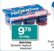 Nutriday Smmoth Yoghurt Assorted-6 x 100g