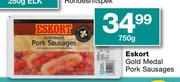 Eskort Gold Medal Pork Sausages-750g