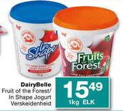 Dairybelle Fruit Of The Forest/In Shape Jogurt Verskeidenheid-1kg Elk