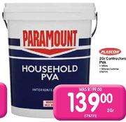 Plascon Contractors PVA White-20Ltr