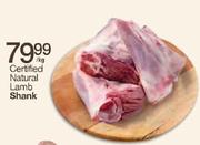 Certified Natural Lamb Shank-Per Kg