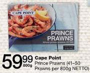 Cape Point Prince Prawns (41-50 Prawns)- Per 800g Netto