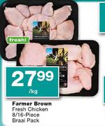 Farmer Brown Fresh Chicken 8/16-Piece Braai Pack Per Kg