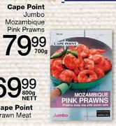 Cape Point Jumbo Mozambique Pink Prawns-700g