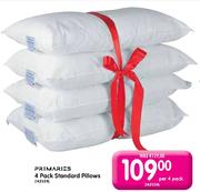 Primaries 4 Pack Standard Pillows-Per 4 Pack