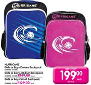Hurricane Girls or Boys Medium Backpack-Each 