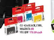 CLI-426 Black, Cyan, Magenta Or Yellow-Each