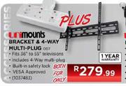 Unmounts Bracket & 4-Way Multi-Plug