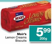 Moir's Lemon Creams Biscuits-200g