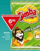 Simba Chips Assorted-125g Each