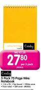 Croxley 5 Pack 75 Page Wire Noteook-per 5 pack