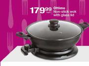 Ottimo Non Stick Wok With Glass Lid-Each