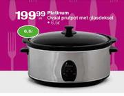Platinum Ovaal Prutpot Met Glasdeksel-6.5Ltr Elk