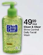 Clean & Clear Shine Control Daily Facial Wash-150ml  