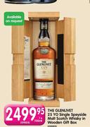 The Glenlivet 25 YO Single Speyside Malt Scotch Whisky In Wooden Gift Box-1x750ml