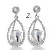 Little Luxuries We Love Swarovski Crystal With Rhodium Plated Bronze Earring