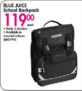 blue juice backpack