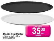 Plastic Oval Platter White Or Black-60cm