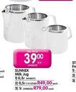 Sunnex Milk Jug-0.5Ltr Each