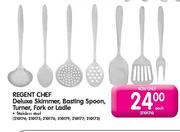 Regent Chef Deluxe Skimmer, Basting Spoon, Turner, Fork Or Ladle-Each