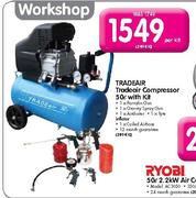 Tradeair Compressor 50L With Kit-Per Kit