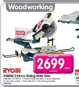 Ryobi 2000W 254mm Sliding Mitre Saw-Each