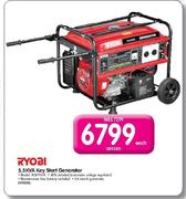 Ryobi 5.5KVA Key Start Generator-Each