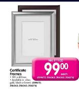 Certificate Frames-300 x 400mm each