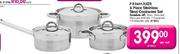 Primaries 6 Piece Stainless Steel Cookware Set-per set