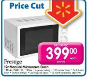 Prestige Manual Microwave Oven-19 Ltr