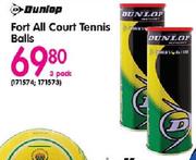 Dunlop 3 Pack Fort All Court Tennis Balls