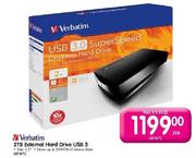 Verbatim External Hard Drive USB 3-2TB