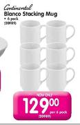 Continental Blanco Stacking Mug-Per 6 Pack