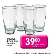 Creativa 4 Pack Beer Tumblers-4's Pack