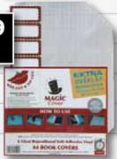 Magic Cover A4 Pre-Cut Self-Adhesive Book Covers-6-Pack