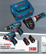 Bosch Cordless Drill,Screwdriver & Torch