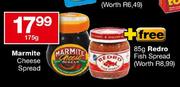 Marmite Cheese Spread-175g + Free Redro Fish Spread-85g 