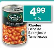Rhodes Gebakte Boontjies in Tamatiesous-410g
