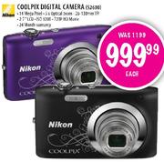 Nikon Coolpix Digital Camera-S2600