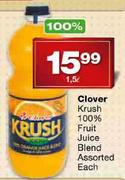 Clover Krush 100% Fruit Juice Blend-1.5Ltr
