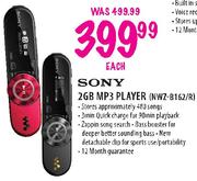 Sony 2GB MP3 Player-NWZ-B162/R