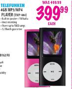 Telefunken 4GB MP3/MP4 Player-TMP-444