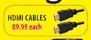 HDMI Cables Each